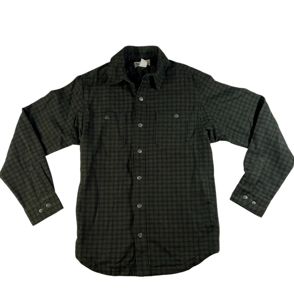 Preowned Men's Green Black Plaid Duluth Trading Co Barn Chore Shacket Sz Small